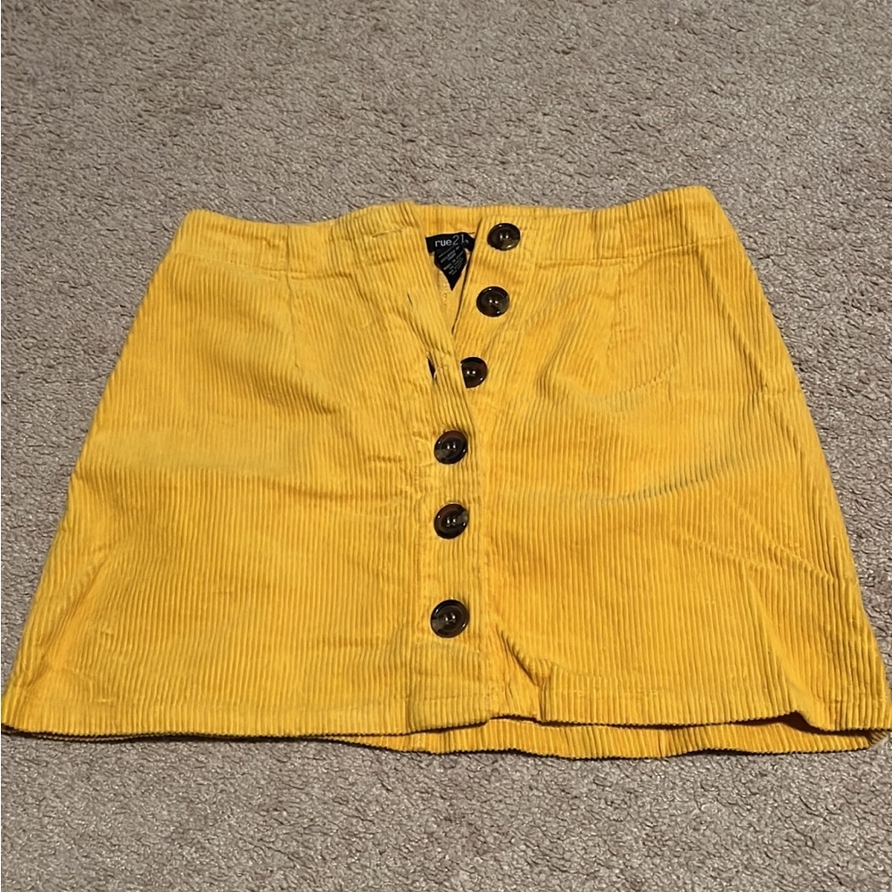 Yellow Cordoroy skirt